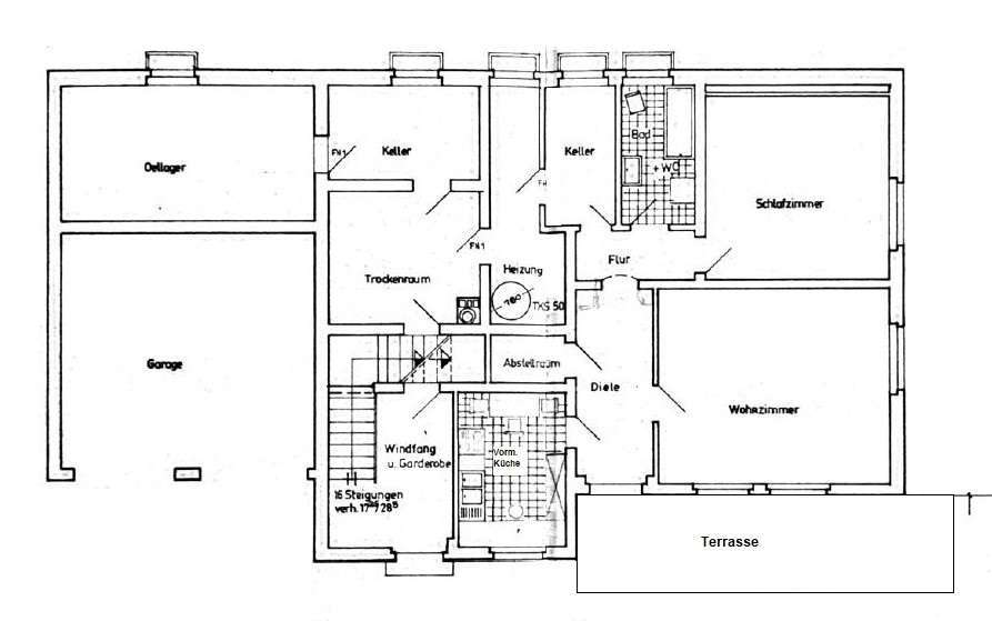Grundriss Eingangsetage Einfamilienhaus Wetter
