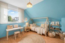 Kinderzimmer KI Beispiel Maisonette-Eigentumswohnung mit gro�em Balkon, eigenem Garten und Stellplatz in Witten, am Schnee!