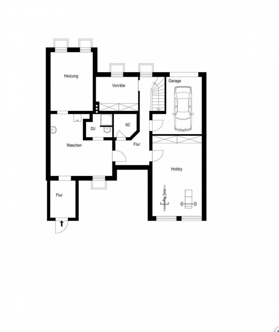 Grundriss Kellergeschoss Bungalow Marl