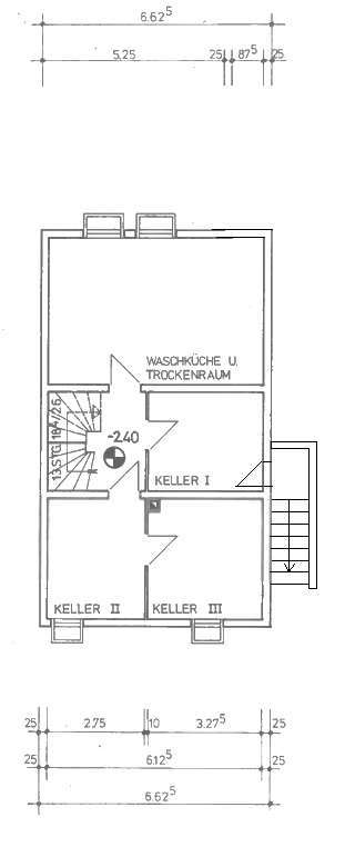 Grundriss KG Reihenmittelhaus Dortmund