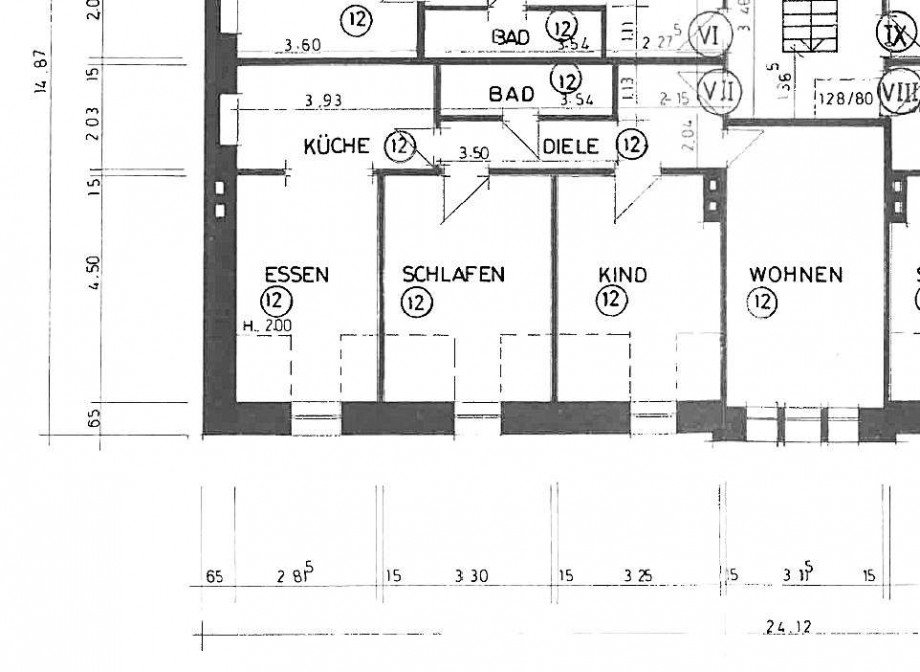 Grundriss Dachgeschosswohnung Wetter (Ruhr)