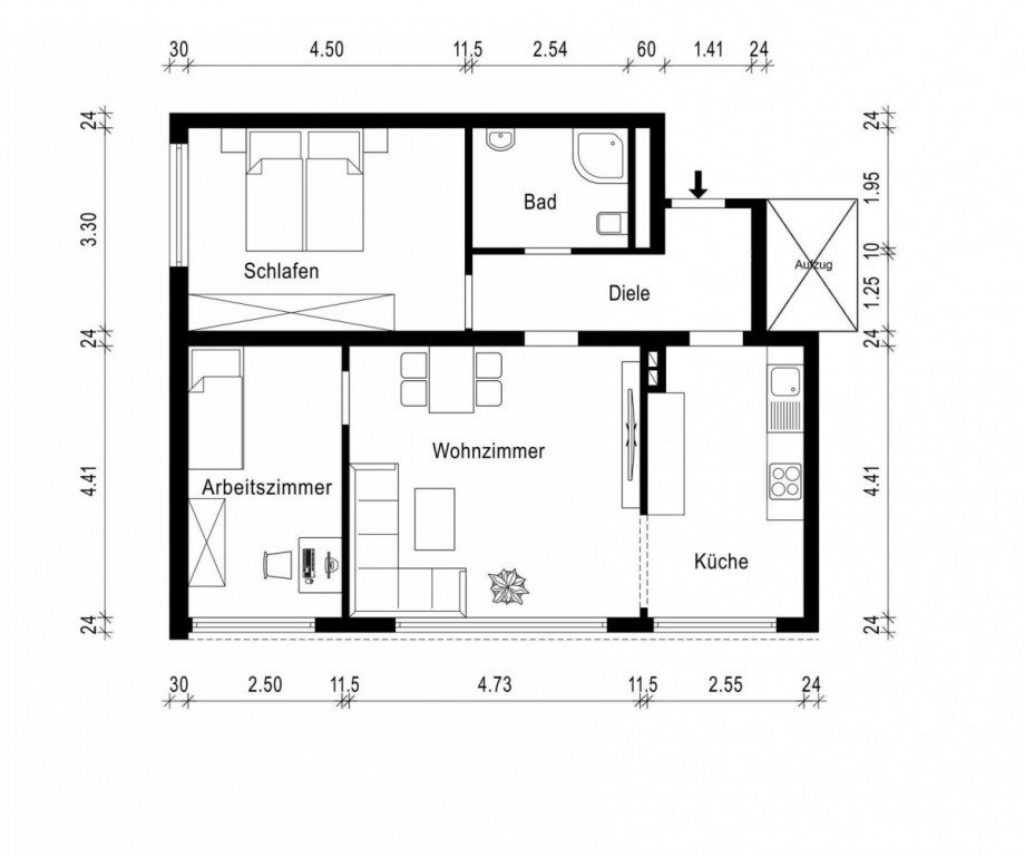 Der Grundriss Wohnung Wetter