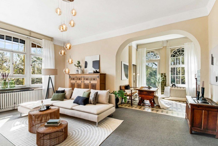 Wohnzimmer mit Anbau Villa Wetter (Ruhr)