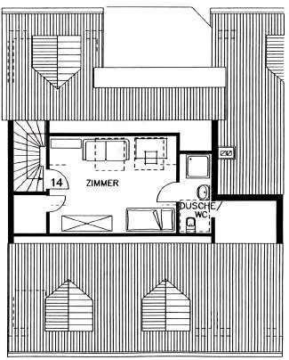 Grundriss Spitzboden Dachgeschosswohnung Wetter
