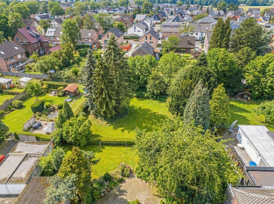 Luftbild Garten Mehrfamilienhaus Herten