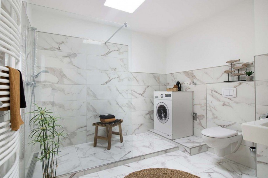 Das neue Bad mit Glasdusche Reihenmittelhaus Wetter