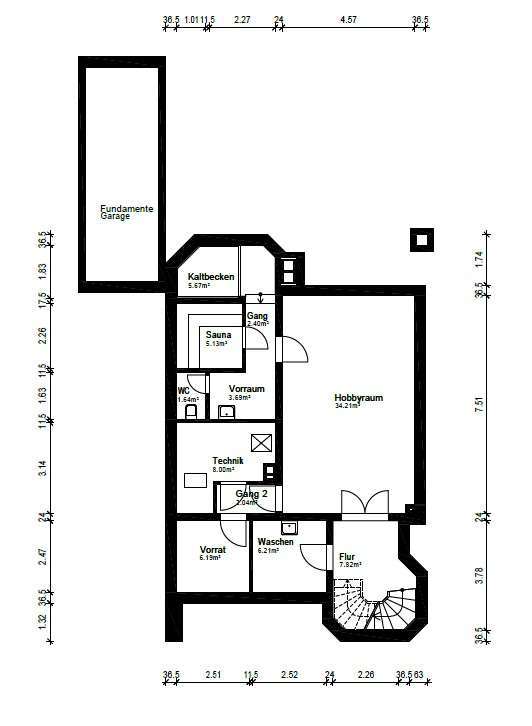 Grundriss Untergeschoss Einfamilienhaus Marl
