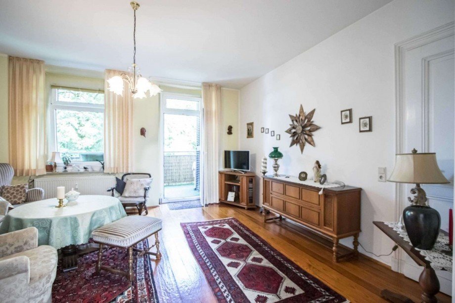 Wohnzimmer mit Ausgang zur Log Wohnung Gevelsberg
