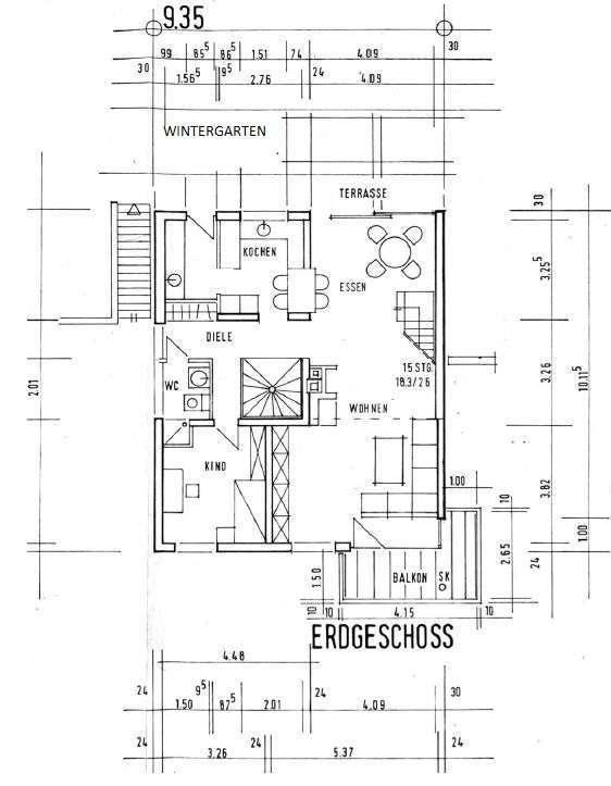 Grundriss EG Mehrfamilienhaus Wetter