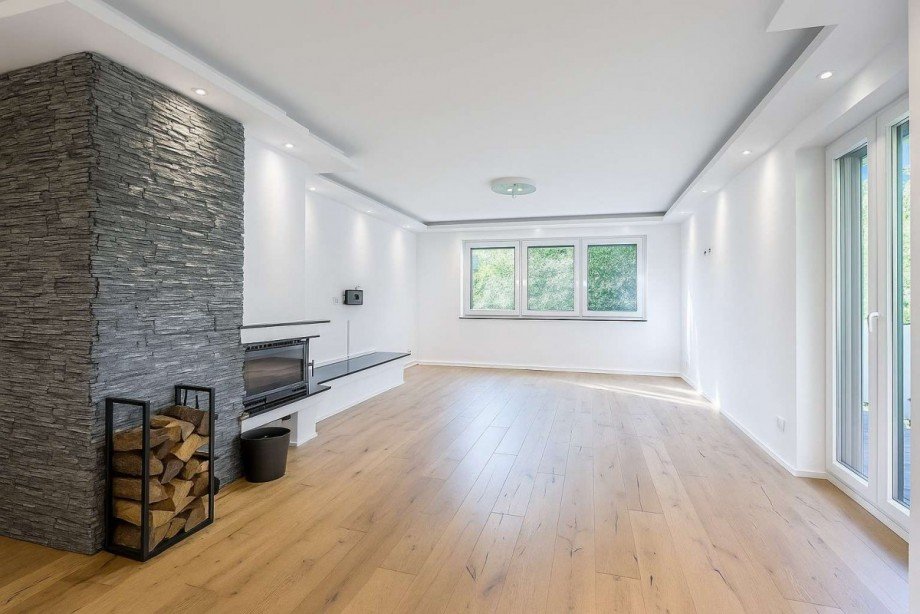 Wohnraum mit Kamin Wohnung Herdecke