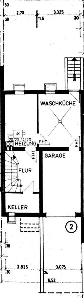 Grundriss Kellergeschoss Reihenmittelhaus Ennepetal