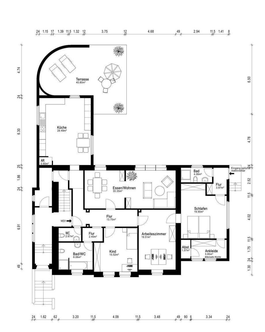 Grundriss Erdgeschoss Mehrfamilienhaus Wetter