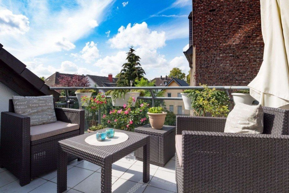 der Sonnenbalkon Maisonettewohnung Wetter