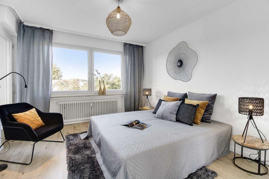 Schlafzimmer mit Balkonausgang Wohnung Iserlohn