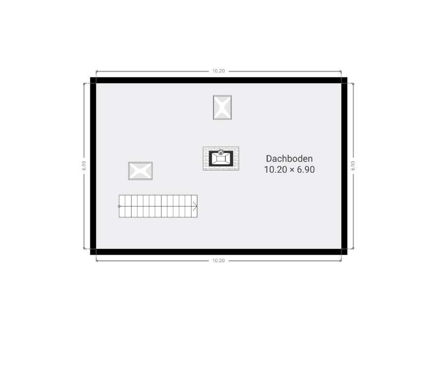 Grundriss Dachboden Villa Wetter (Ruhr)