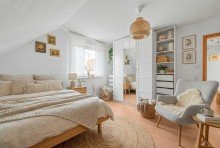 Schlafzimmer KI Beispiel Maisonette-Eigentumswohnung mit gro�em Balkon, eigenem Garten und Stellplatz in Witten, am Schnee!
