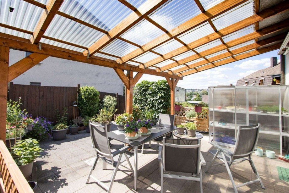 die tolle, �berdachte Terrasse Reiheneckhaus Gevelsberg