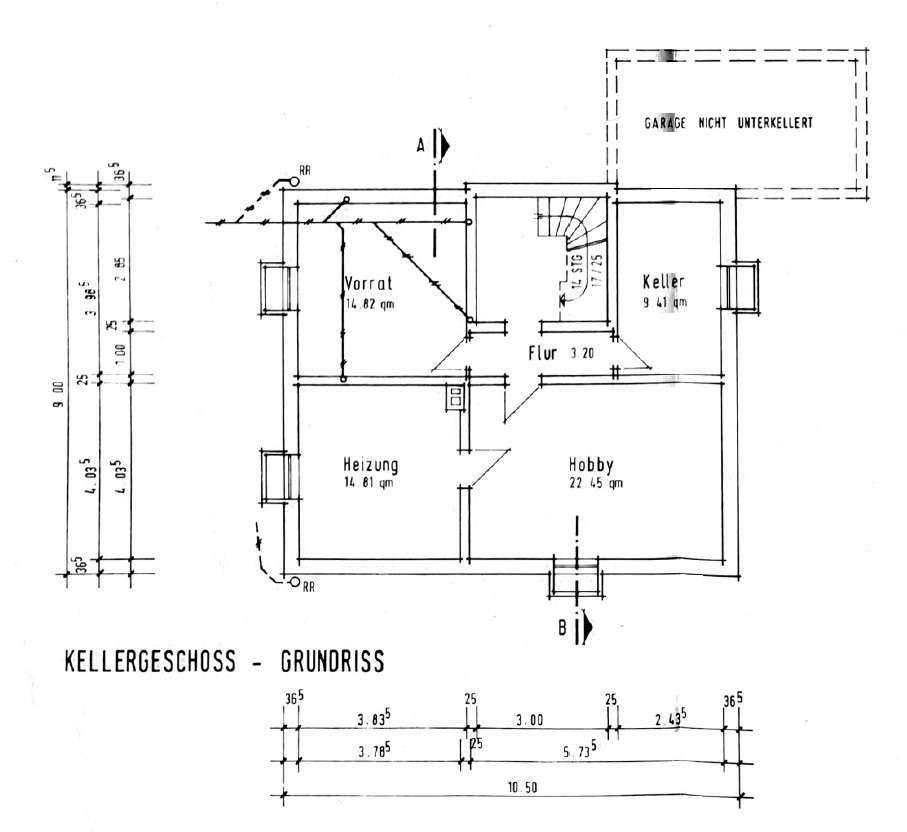 Grundriss KG Einfamilienhaus Wetter