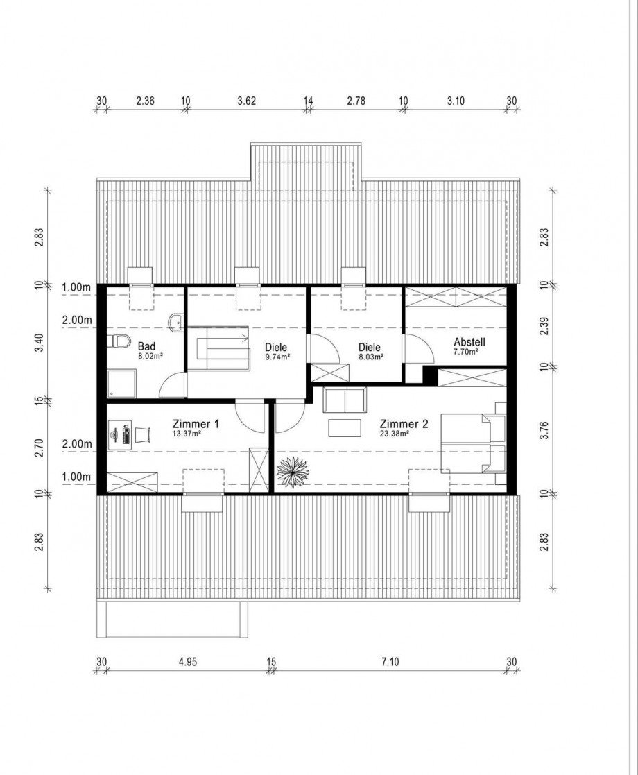 Grundriss Spitzboden Maisonettewohnung Schwerte