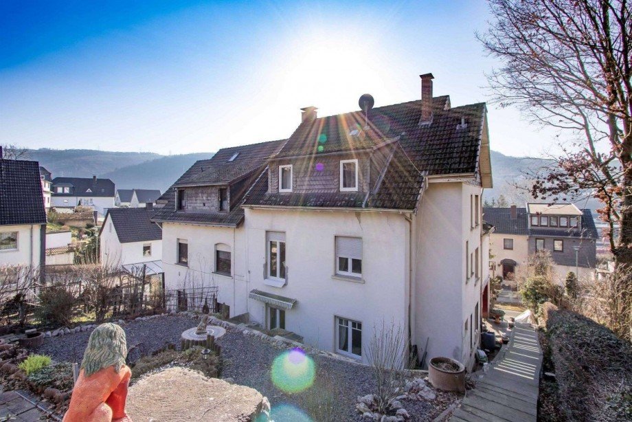 R�ckansicht des Hauses Doppelhaush�lfte Hagen