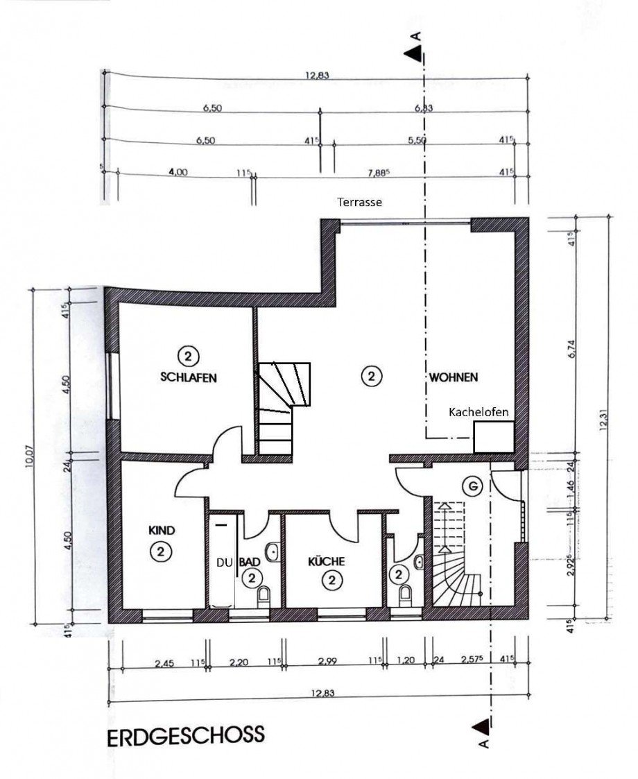 Grundriss EG Mehrfamilienhaus Wetter