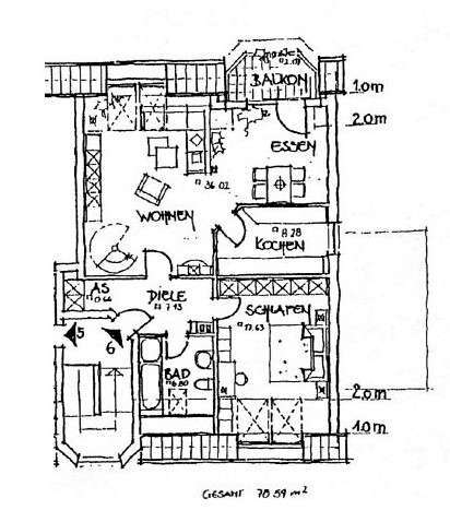 Grundriss DG Maisonettewohnung Wetter