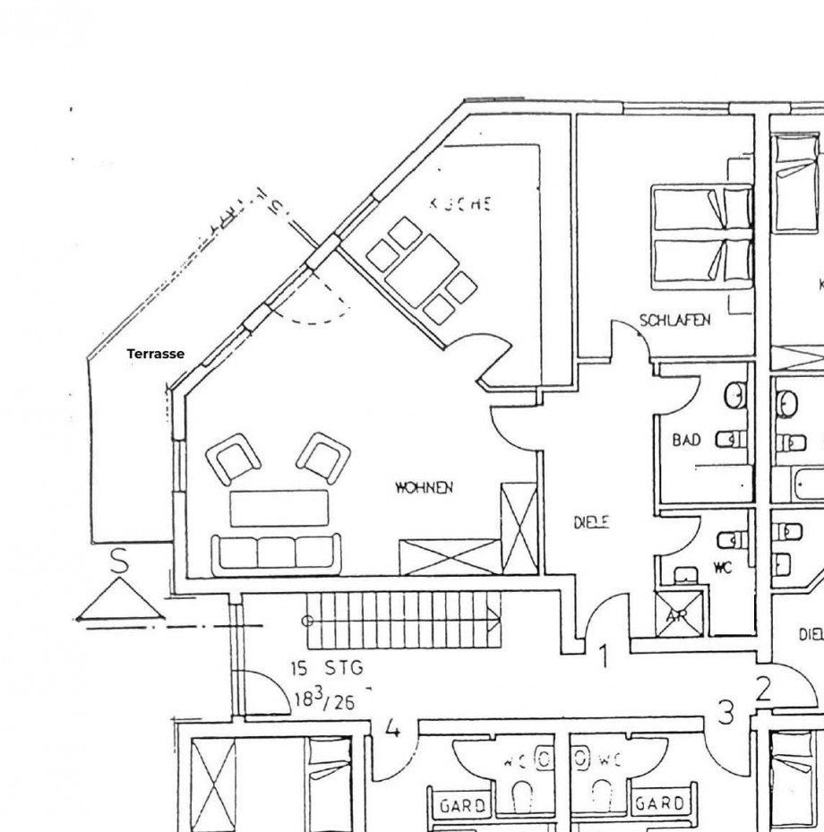 Grundriss Terrassenwohnung Wetter (Ruhr)