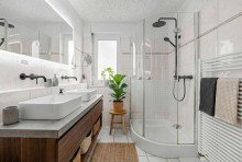 Bad KI Beispiel Maisonette-Eigentumswohnung mit gro�em Balkon, eigenem Garten und Stellplatz in Witten, am Schnee!