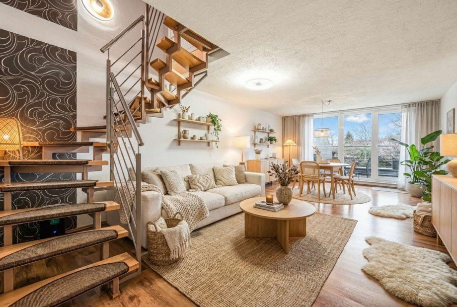 Wohnzimmer KI Beispiel Maisonettewohnung Witten