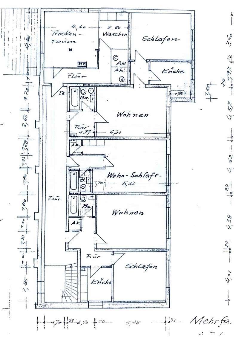 Grundriss Obgerschoss Mehrfamilienhaus Hagen
